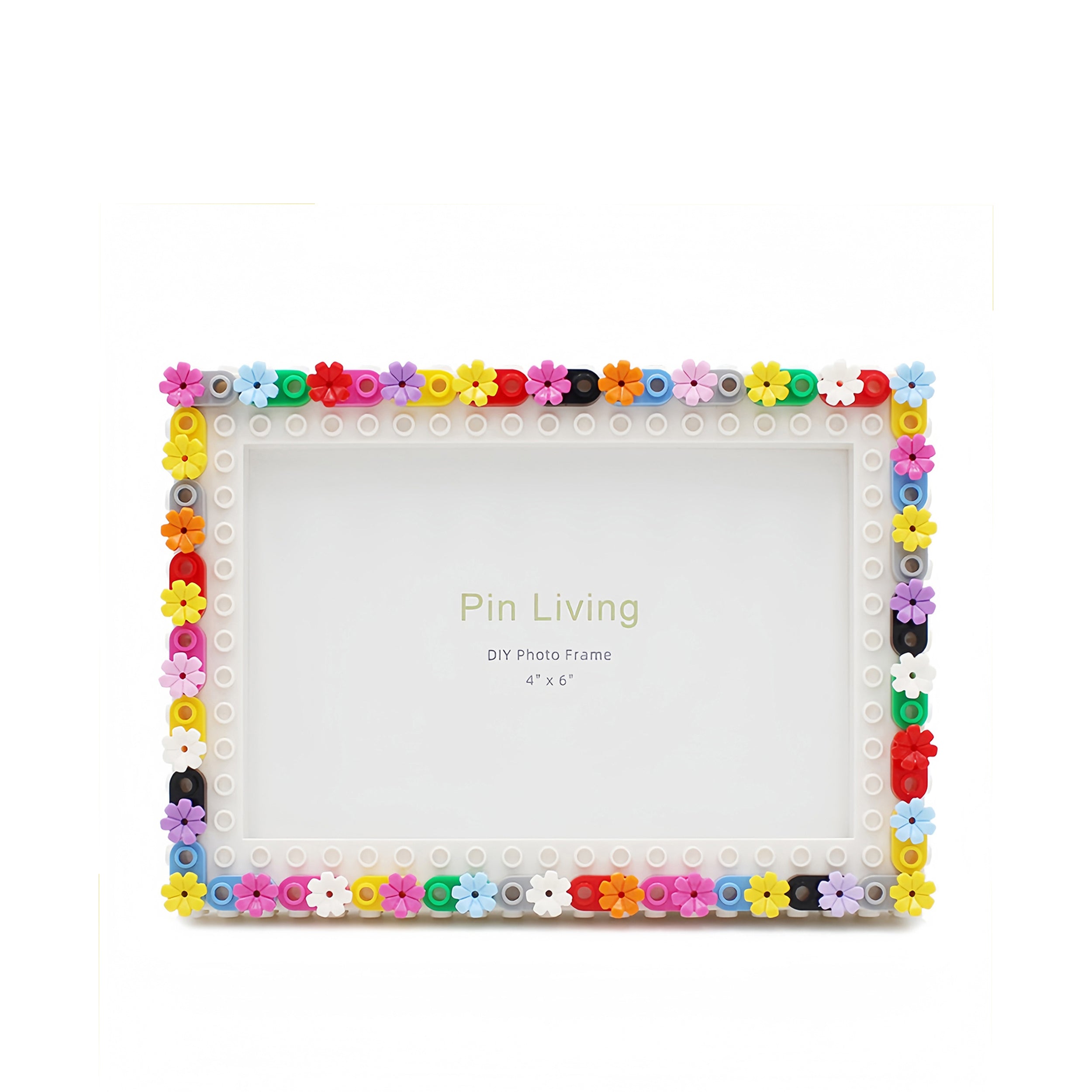 Multicolor Flower  -  DIY Building Block 6‘ Single Photo Frame