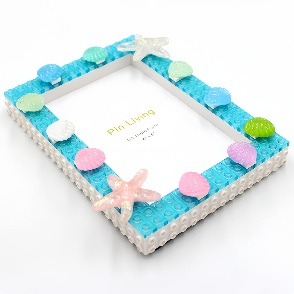Shiny Ocean - DIY Building Block 6‘’ Single Photo Frame
