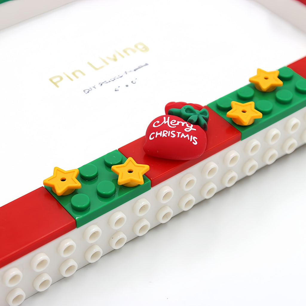 Merry Christmas - DIY Building Block 6‘’ Single Photo Frame