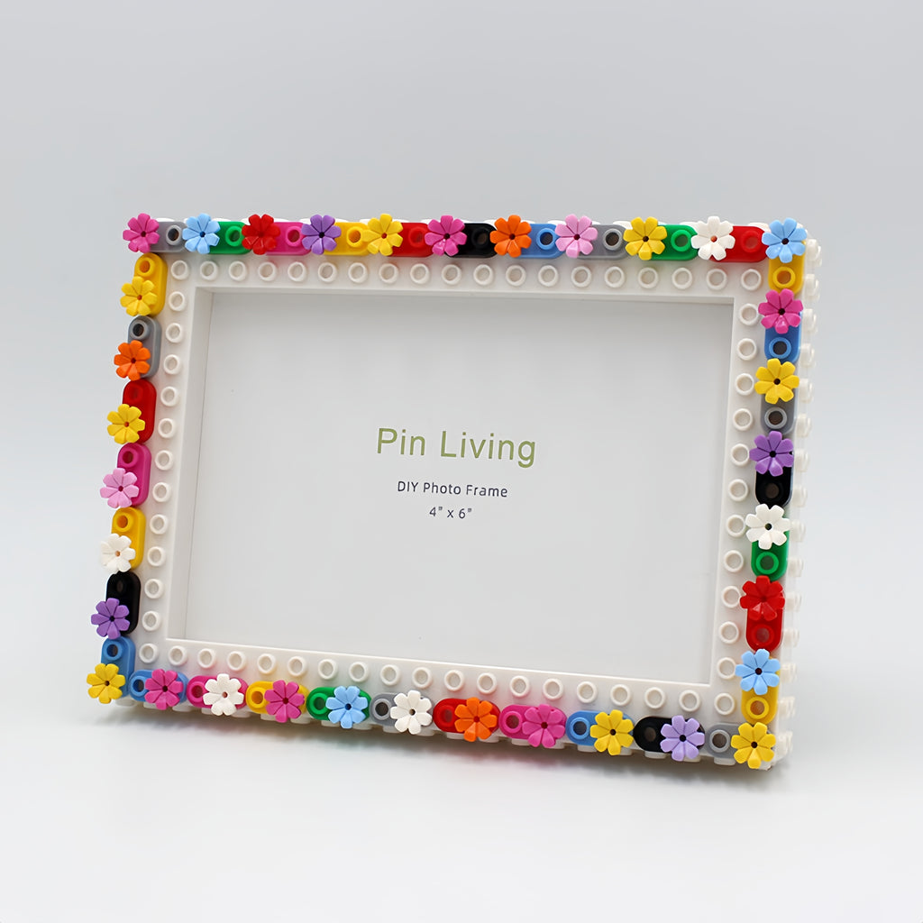 Multicolor Flower  -  DIY Building Block 6‘ Single Photo Frame