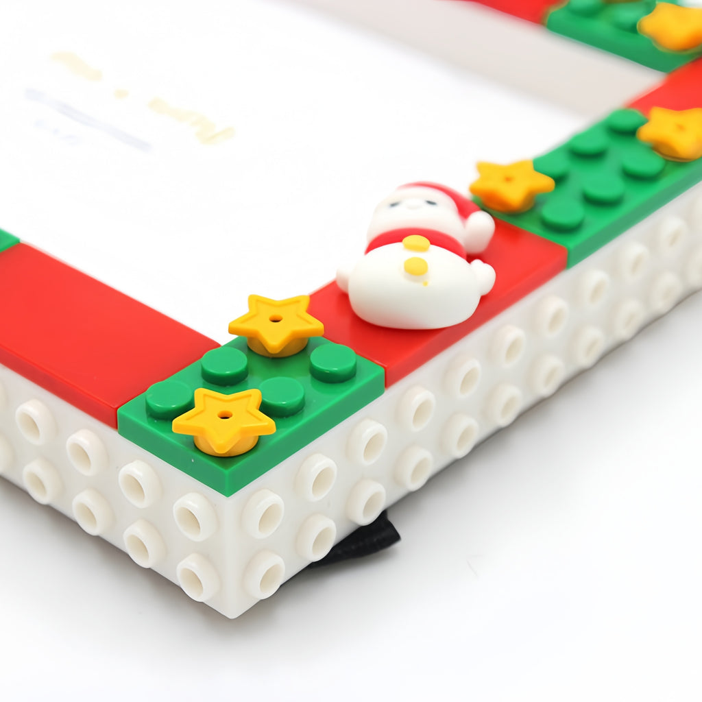 Merry Christmas - DIY Building Block 6‘’ Single Photo Frame