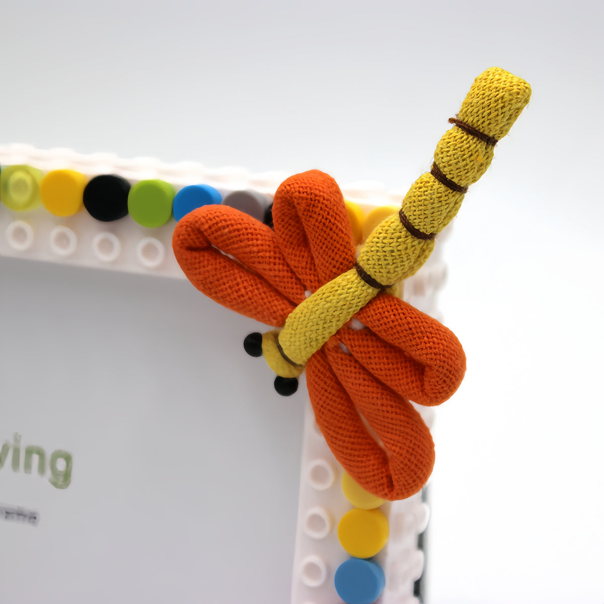 Free Dragonfly in the Sun - DIY Building Block 6‘’ Single Photo Frame