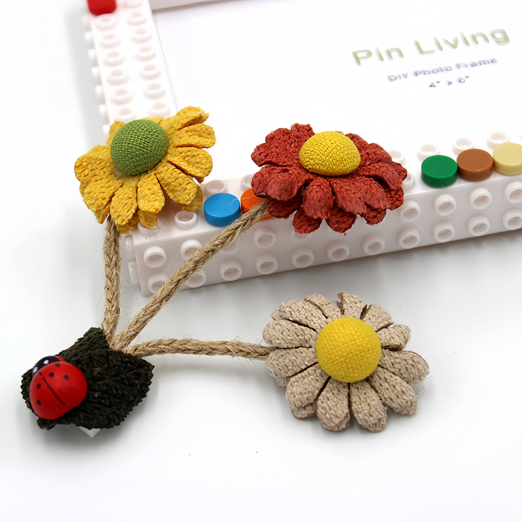 Free Dragonfly in the Sun - DIY Building Block 6‘’ Single Photo Frame