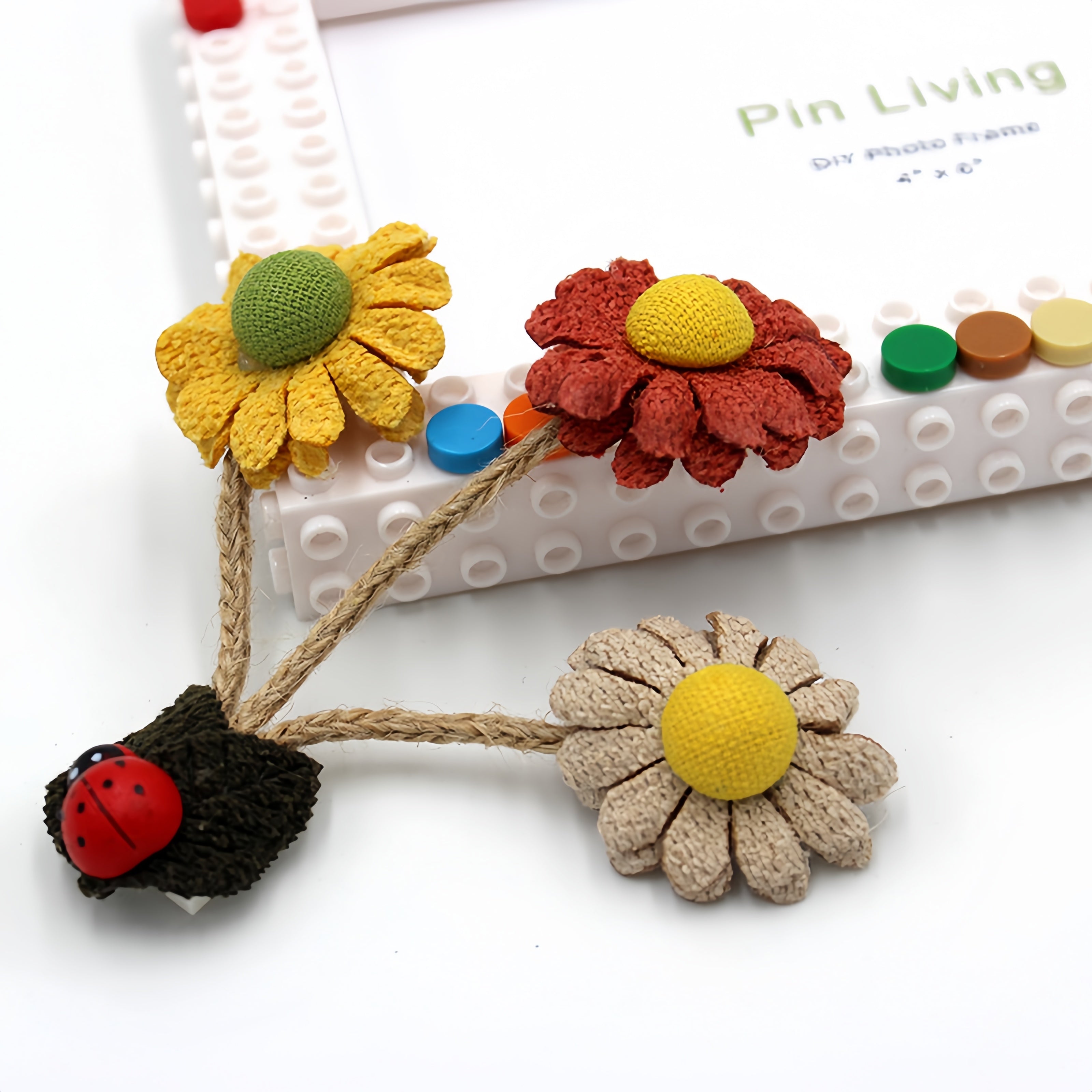 Free Dragonfly in the Sun - DIY Building Block 6‘’ Single Photo Frame