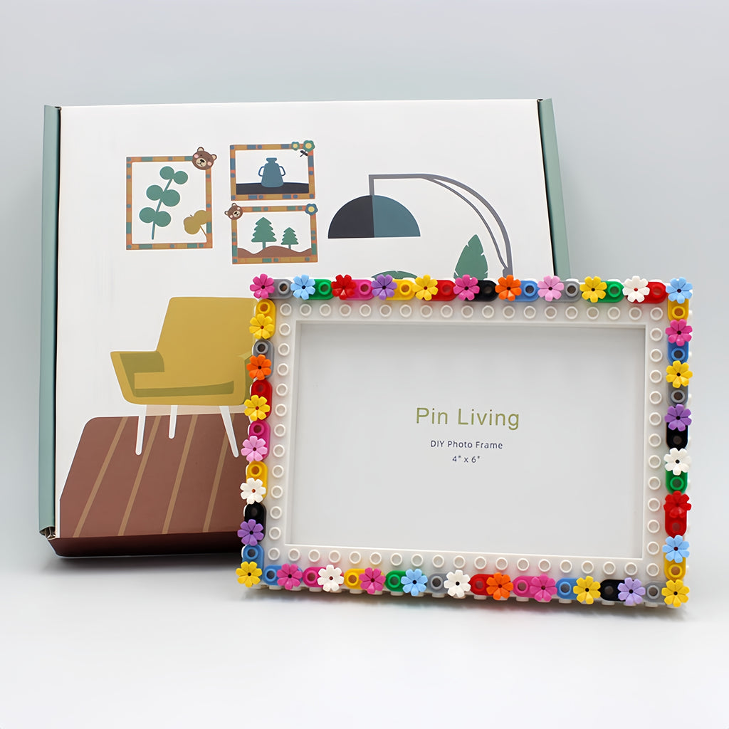 Multicolor Flower  -  DIY Building Block 6‘ Single Photo Frame