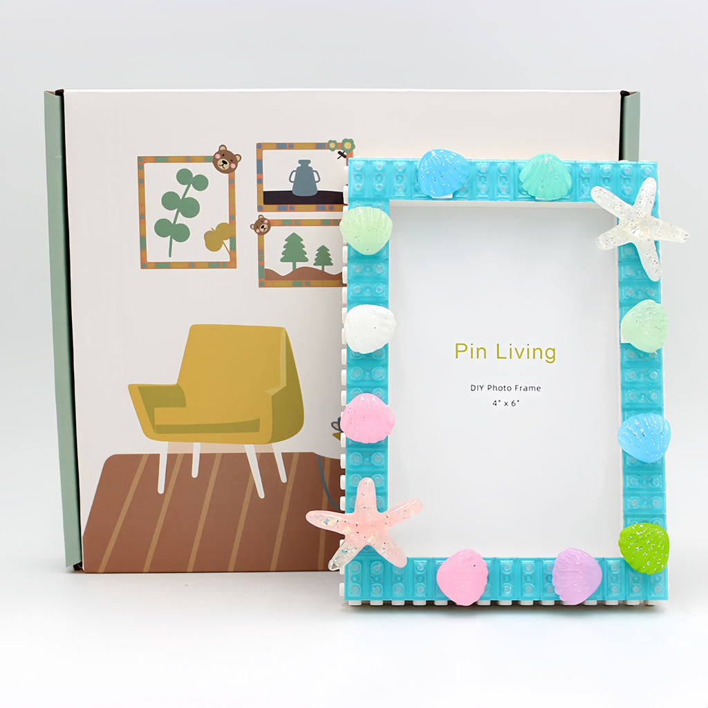Shiny Ocean - DIY Building Block 6‘’ Single Photo Frame