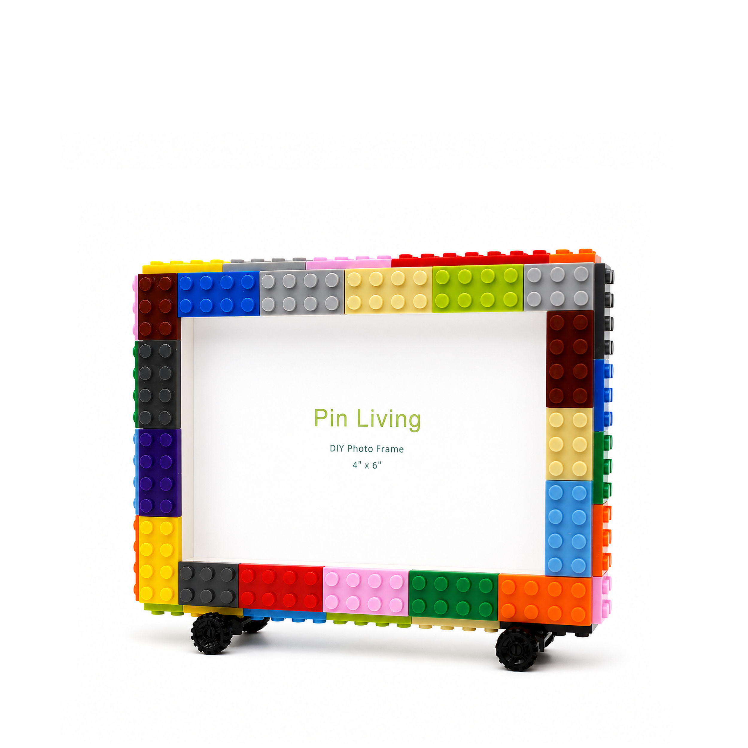 Memory on wheels - DIY Building Block 6‘’ Single Photo Frame
