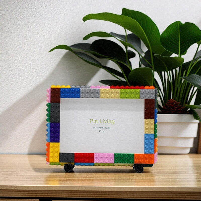 Memory on wheels - DIY Building Block 6‘’ Single Photo Frame