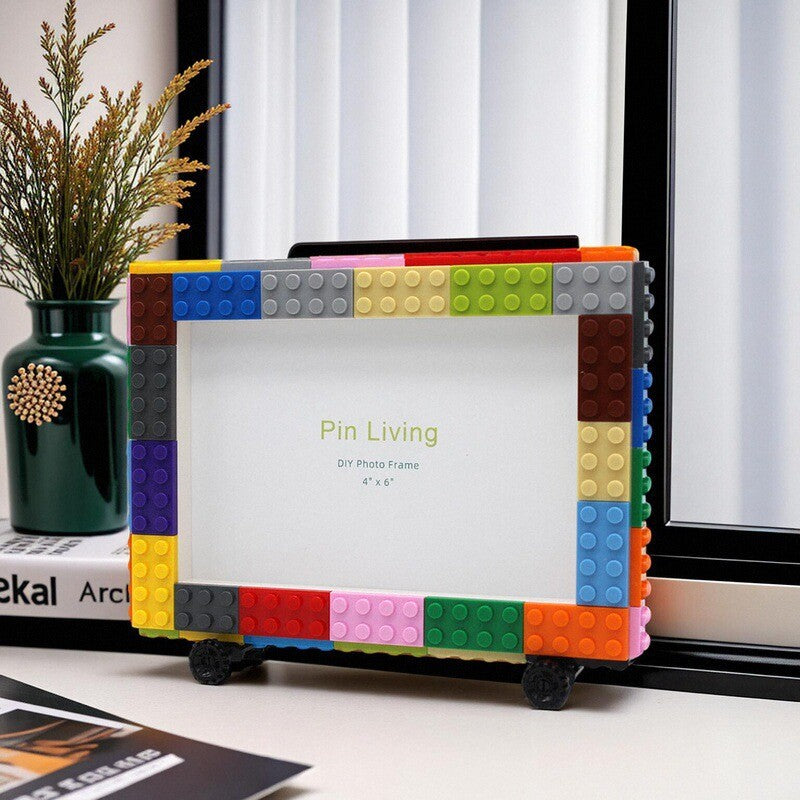 Memory on wheels - DIY Building Block 6‘’ Single Photo Frame