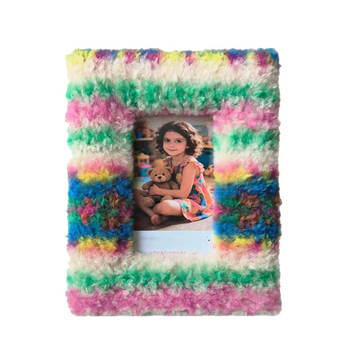 Bohemian Rainbow - Plush Furry Picture Frame for 4‘’x 6'' inches photo