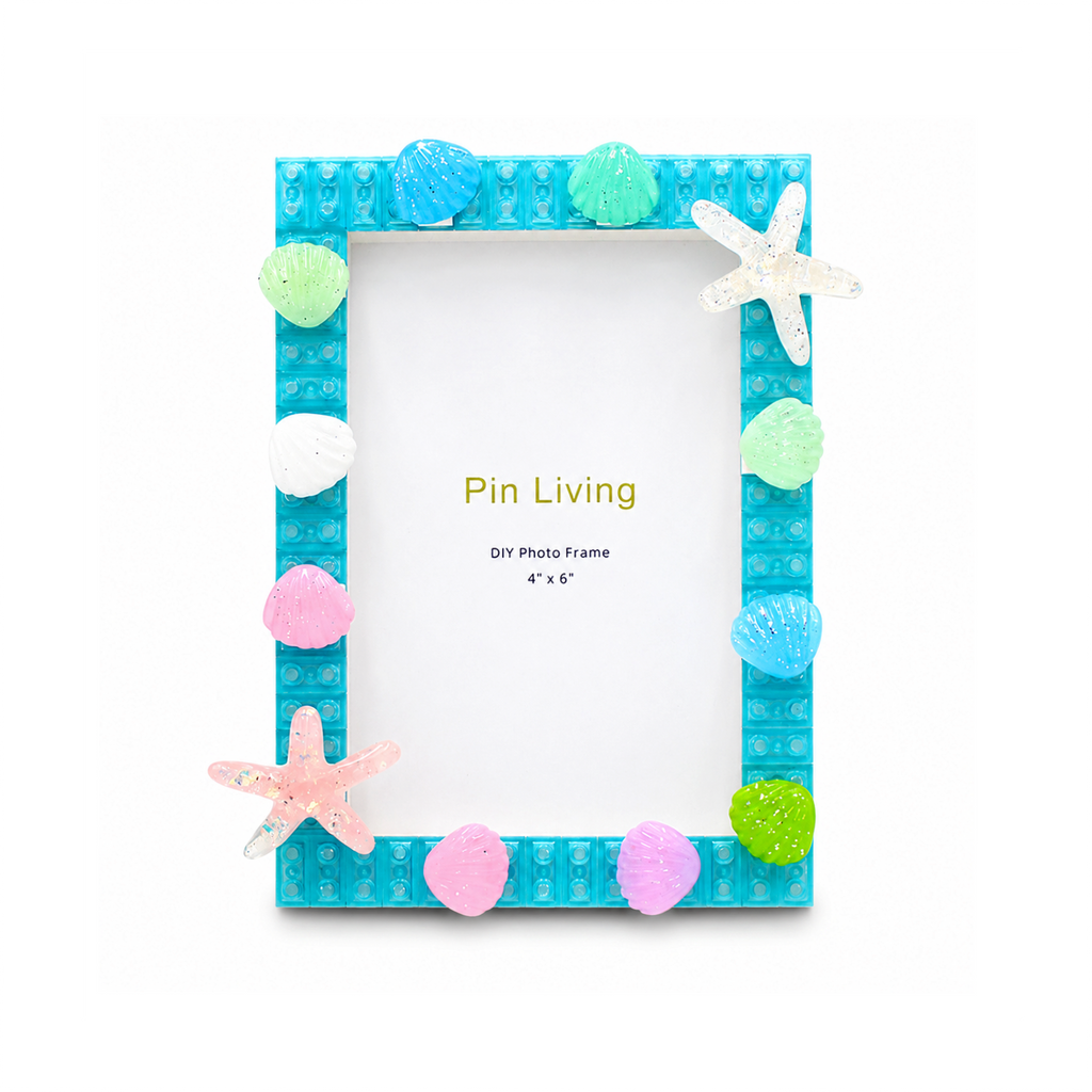 Shiny Ocean - DIY Building Block 6‘’ Single Photo Frame