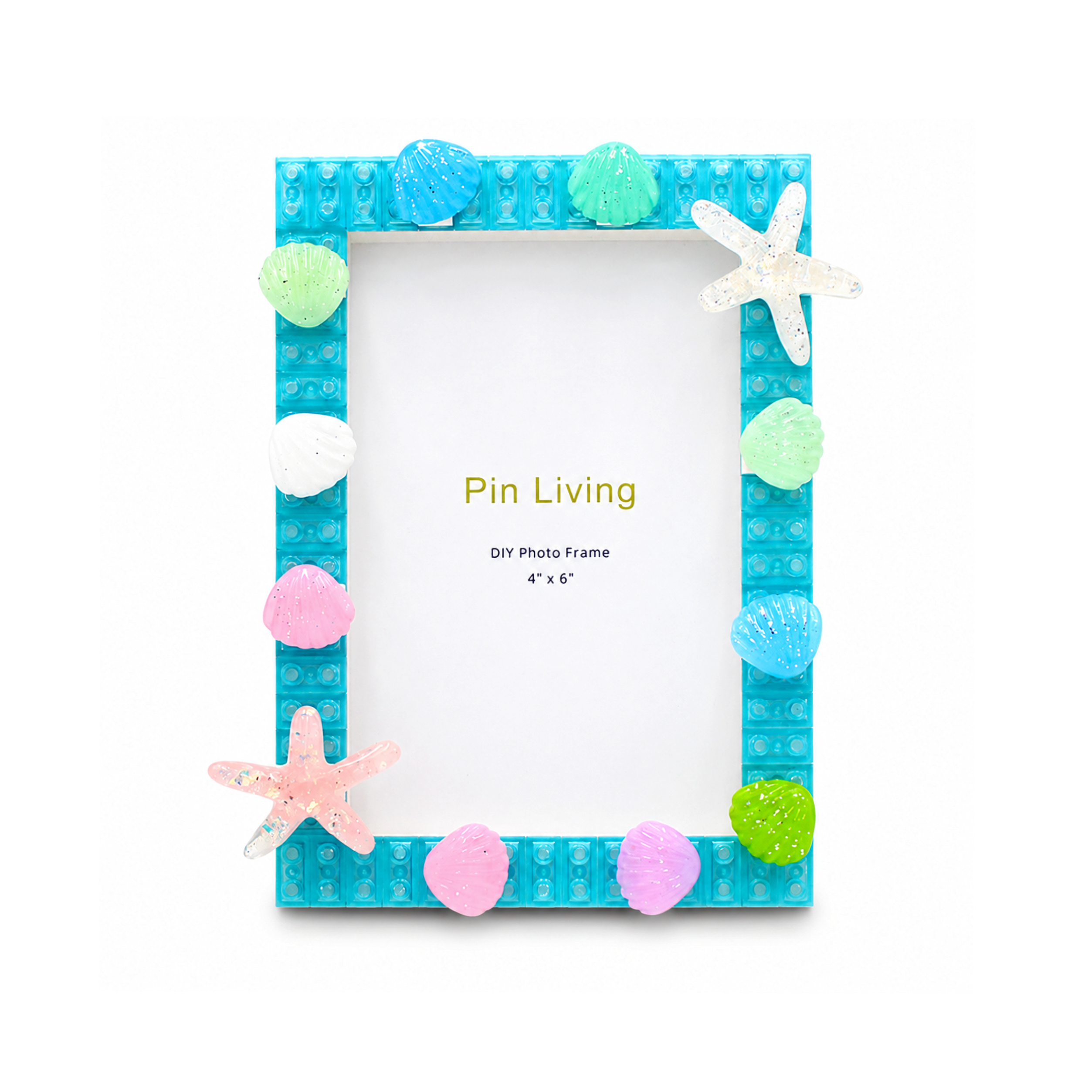 Shiny Ocean - DIY Building Block 6‘’ Single Photo Frame