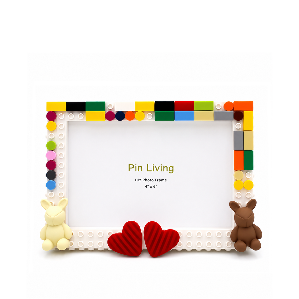 Handmade Love Frame - DIY Building Block 6‘’ Single Photo Frame